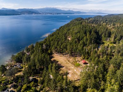 Oceanview acreage on Salt Spring Island looking across the channel to Vancouver Island