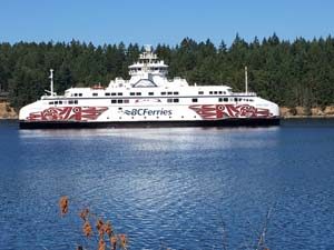 Ferry arriving at Long Harbour on Salt Spring Island